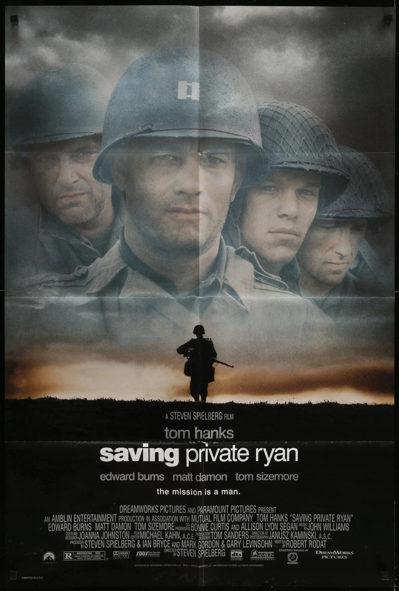 Saving Private Ryan 1998 Original Movie Poster 27x40 Steven Spielberg Tom Hanks