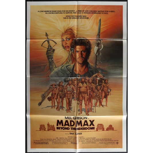 Mad Max Beyond Thunderdome (1985) Original Folded Movie Poster VG Cond EM4-78