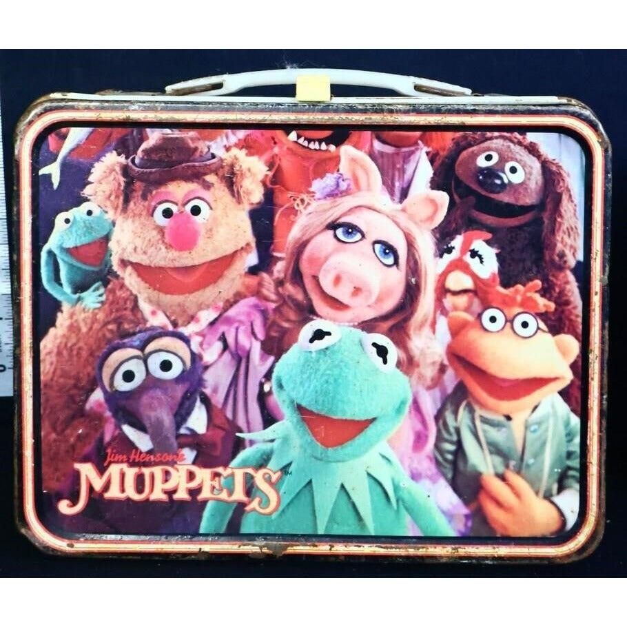 Vintage metal Muppets lunchbox w thermos