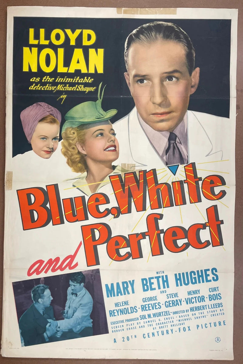 Blue, White and Perfect 1942 Original US One Sheet Movie Poster