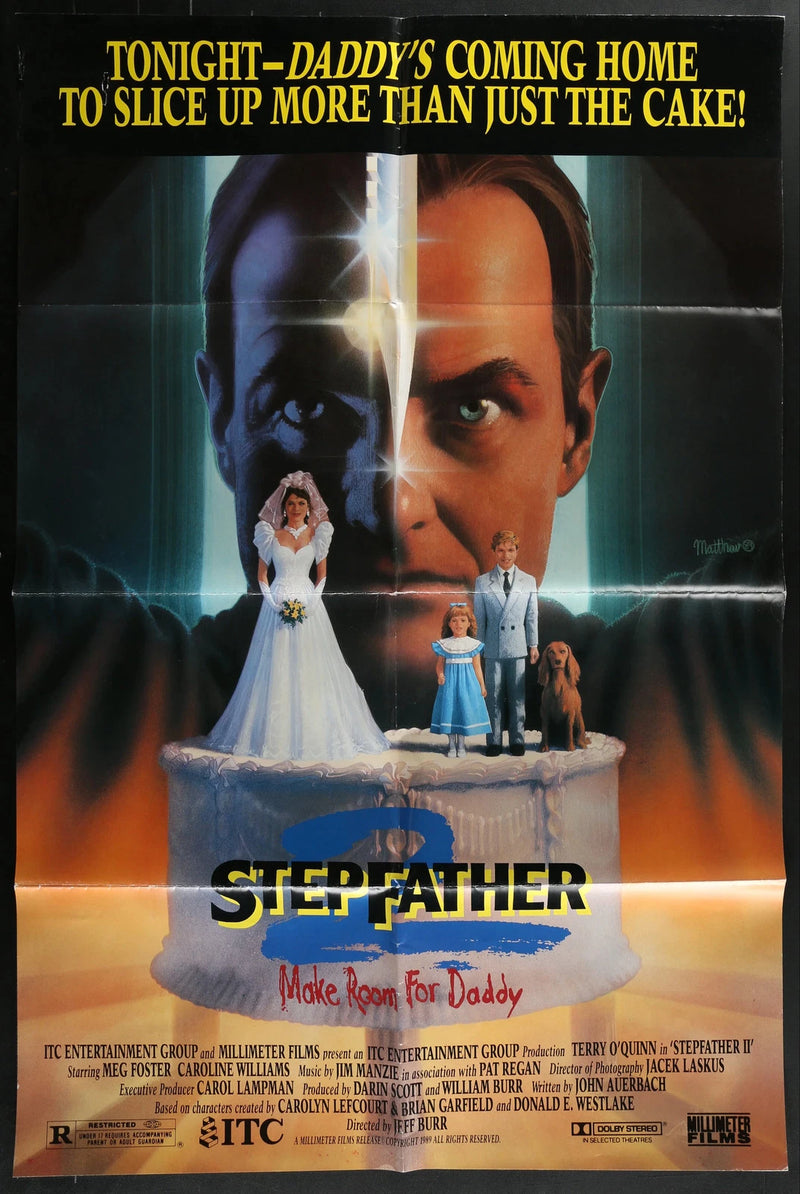 Stepfather II 1989 Original Horror Movie Poster 27x41 Folded Terry OQuinn