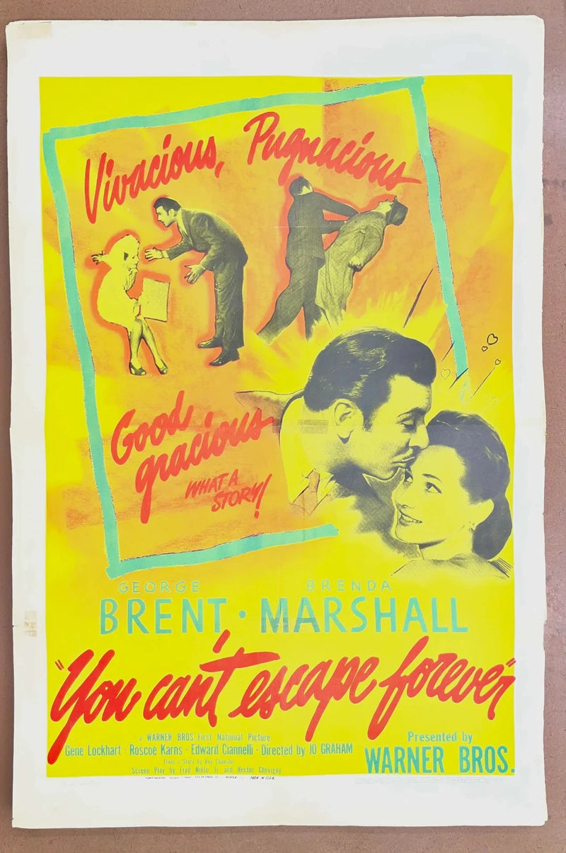 You Can't Escape Forever (1942) 27x41 One Sheet Movie Poster George Brent 1940s