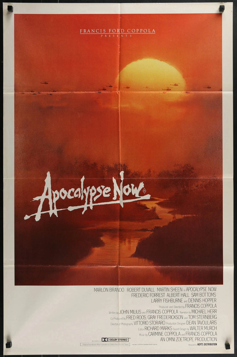Apocalypse Now 1979 Australian One Sheet Poster 25.5x39 Bob Peak Brando Sheen
