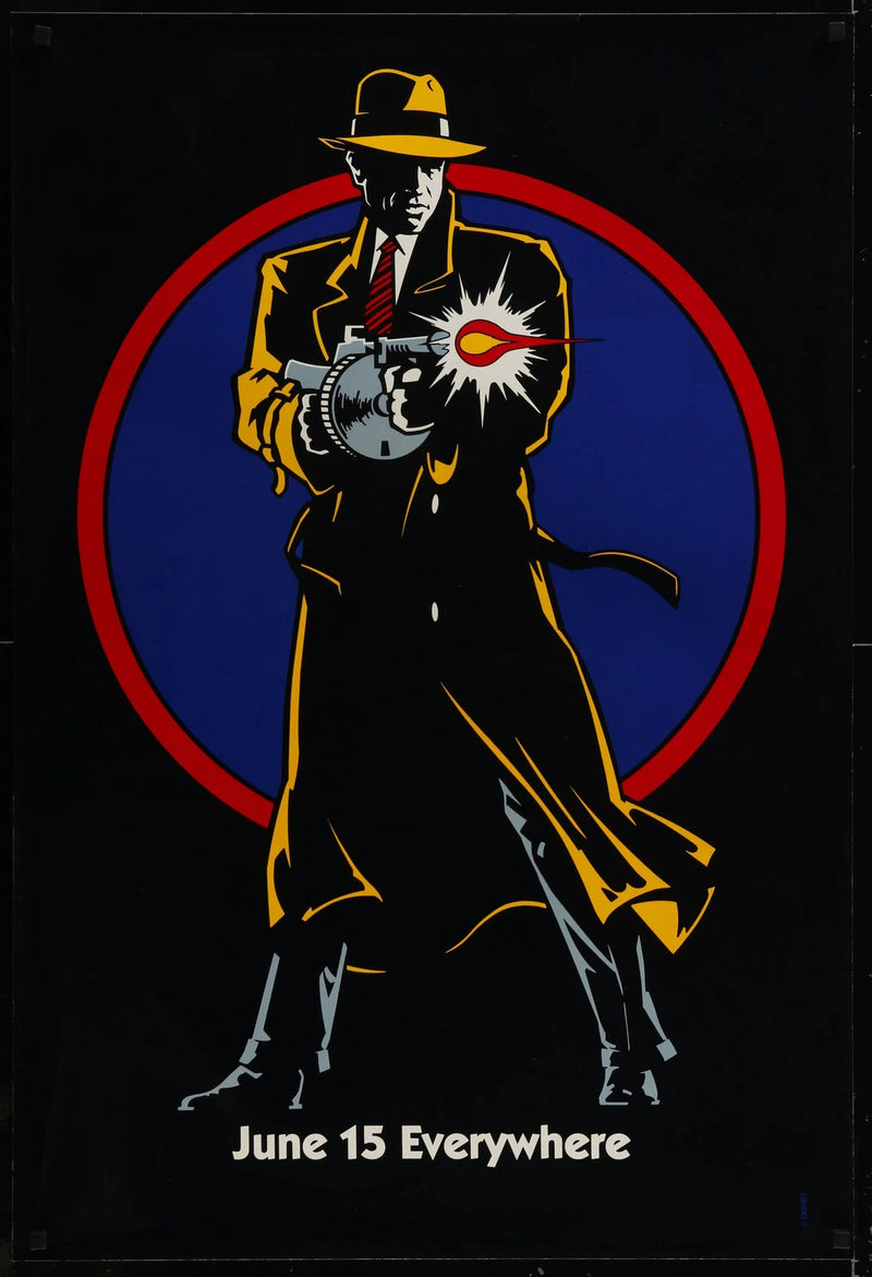 Dick Tracy 1990 Original 27x40 Double-Sided Advance Movie Poster Disney