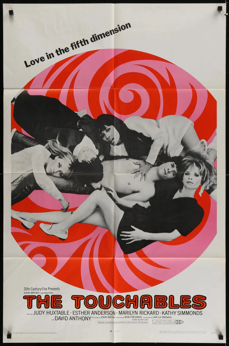 The Touchables (1968) Original One Sheet Movie Poster Folded 27x41 Mod Comedy