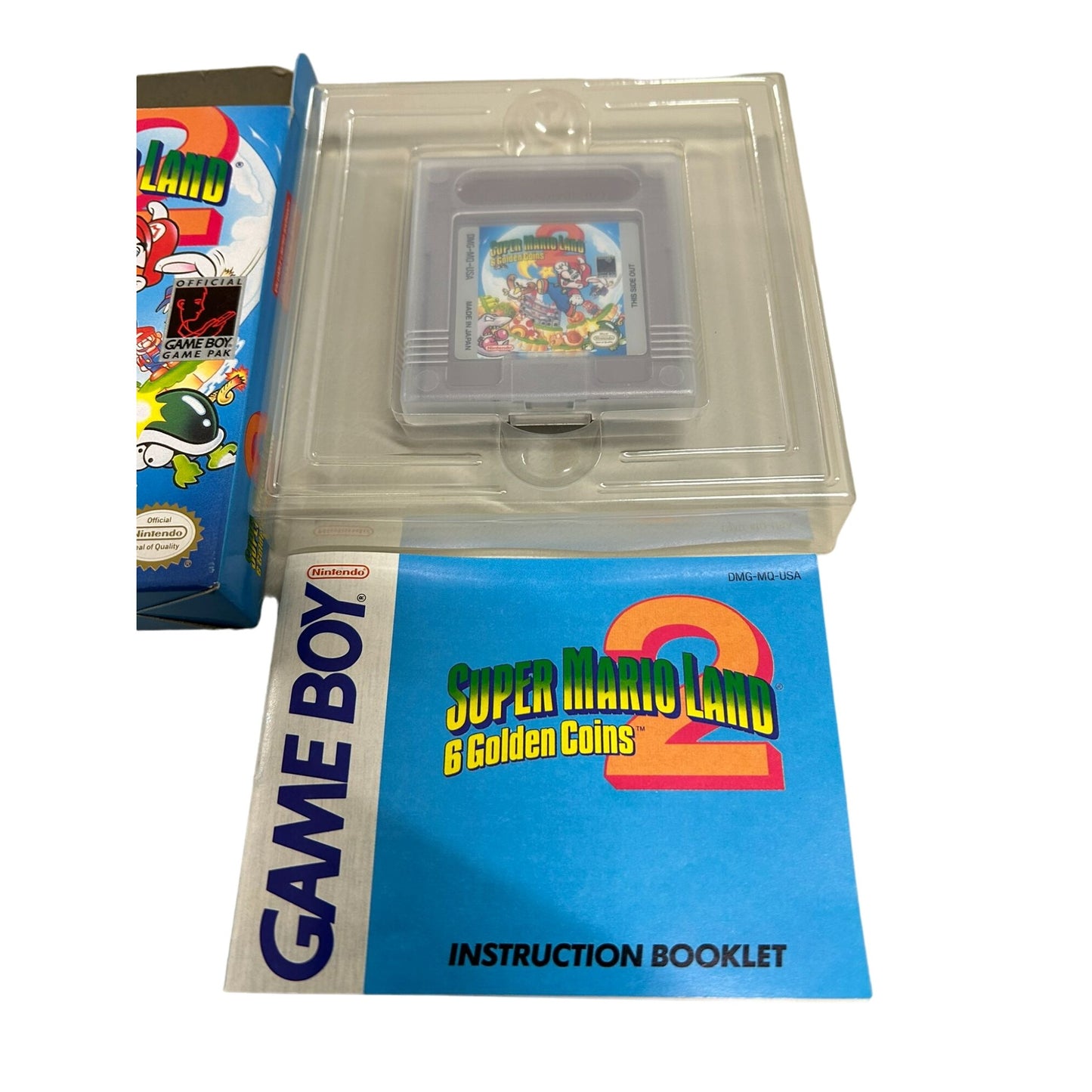 Super Mario Land 2 - 6 Golden Coins (Nintendo Gameboy, 1992) Box game and manual