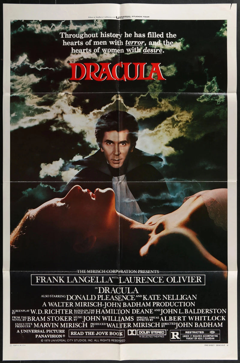Dracula (1979) Original One Sheet Horror Poster 27x41 Frank Langella Olivier