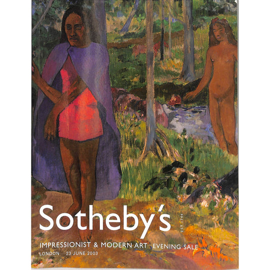 Sotheby's Impressionist and Modern Art Auction Catalog June 23, 2003