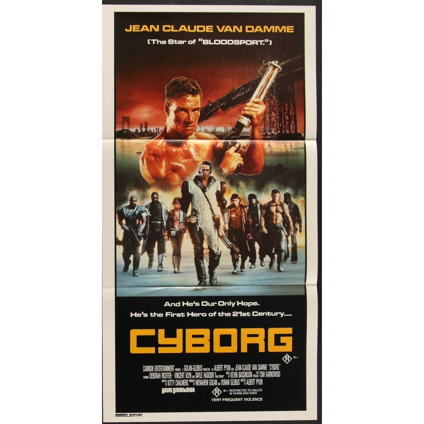 Cyborg (1989) Original Australian Day Bill Movie Poster
