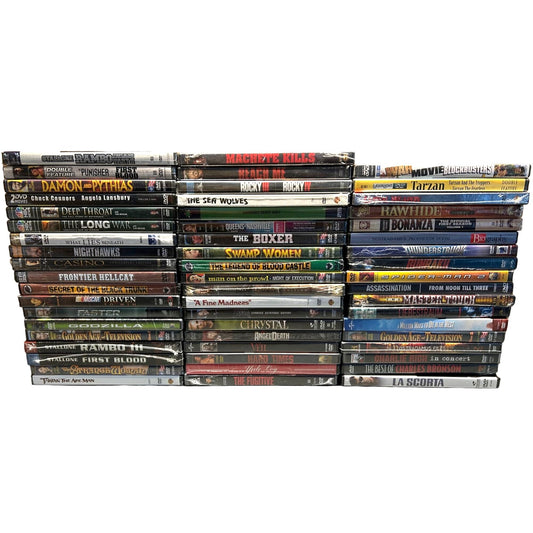 BULK LOT 56 BRAND NEW SEALED DVDs Lots of OOP titles SJ14