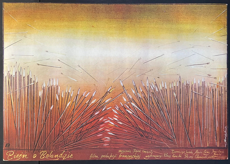 Pieśń o Rolandzie (1978) Original Polish Poster 27x38