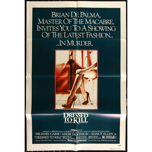 Dressed to Kill (1980) Original Movie Poster 27x41 Folded Brian de Palma EM4-12