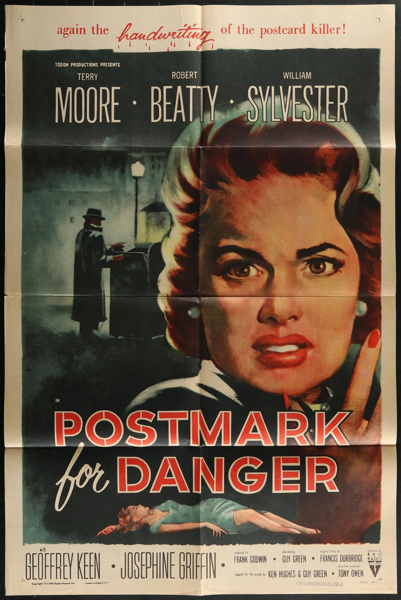 Postmark for Danger (1958) Original One Sheet Poster 27x41 Terry Moore