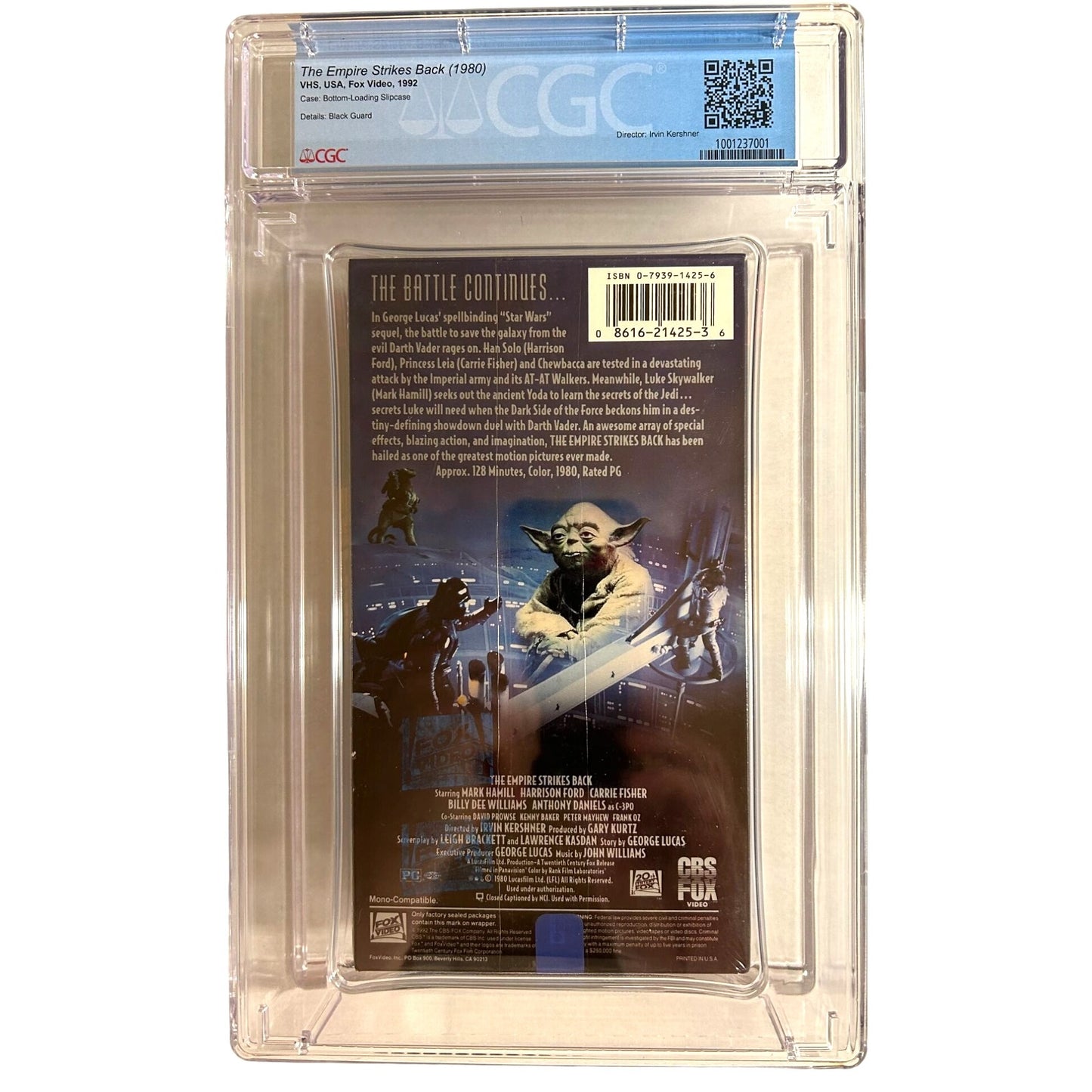 Star Wars: The Empire Strikes Back (VHS) CGC Graded 9.4 SEALED A+