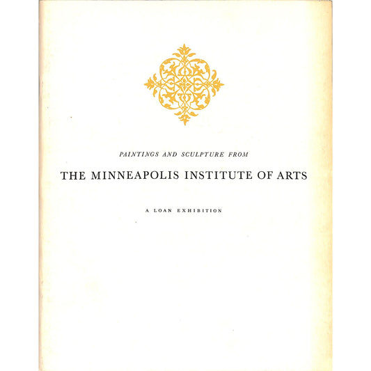 Paintings and Sculptures Minneapolis Institute of Arts Catalog Jan-March 1957