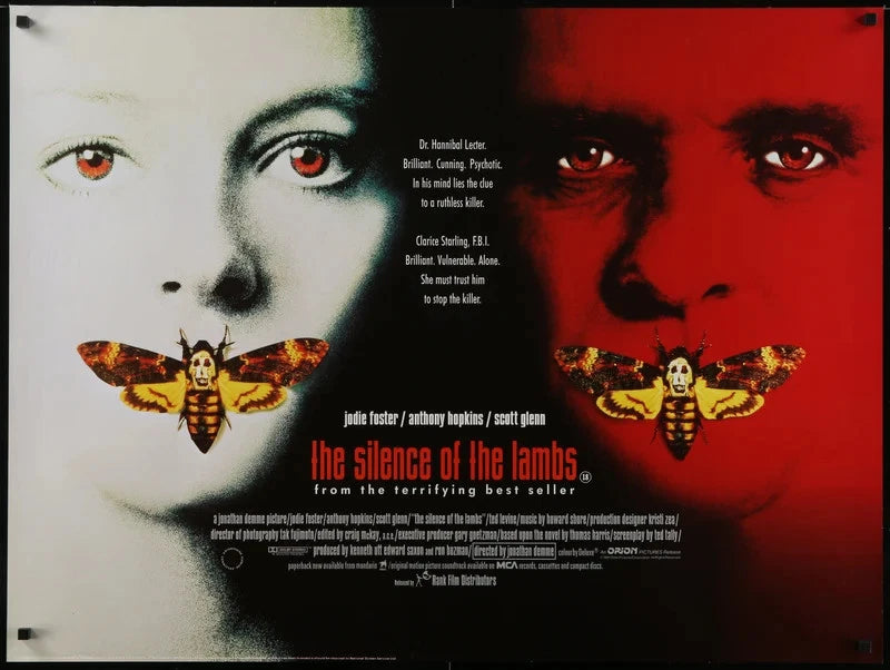 Silence of the Lambs 1991 Original DS British Quad Poster 30x40 Dawn Baillie