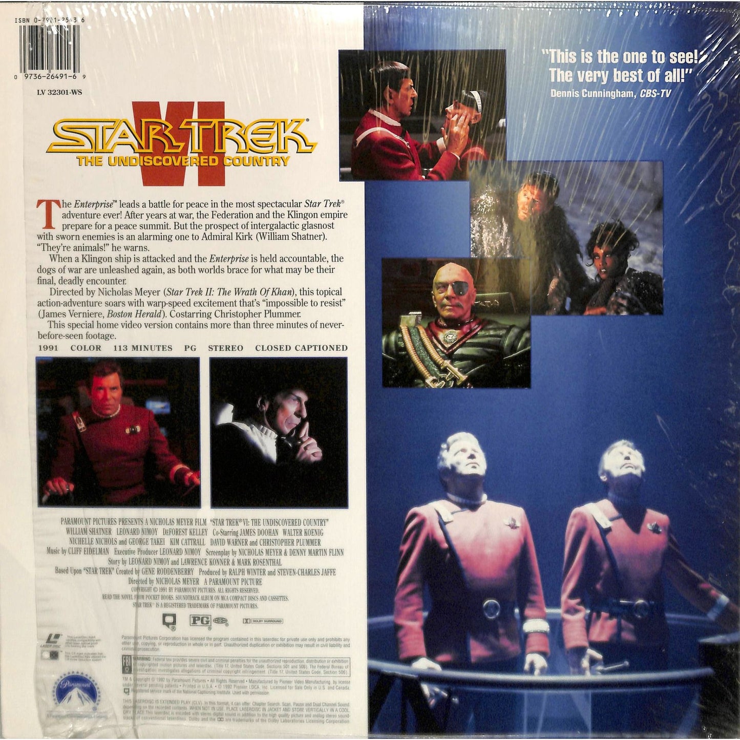 Star Trek VI: The Undiscovered Country (1991) Laserdisc