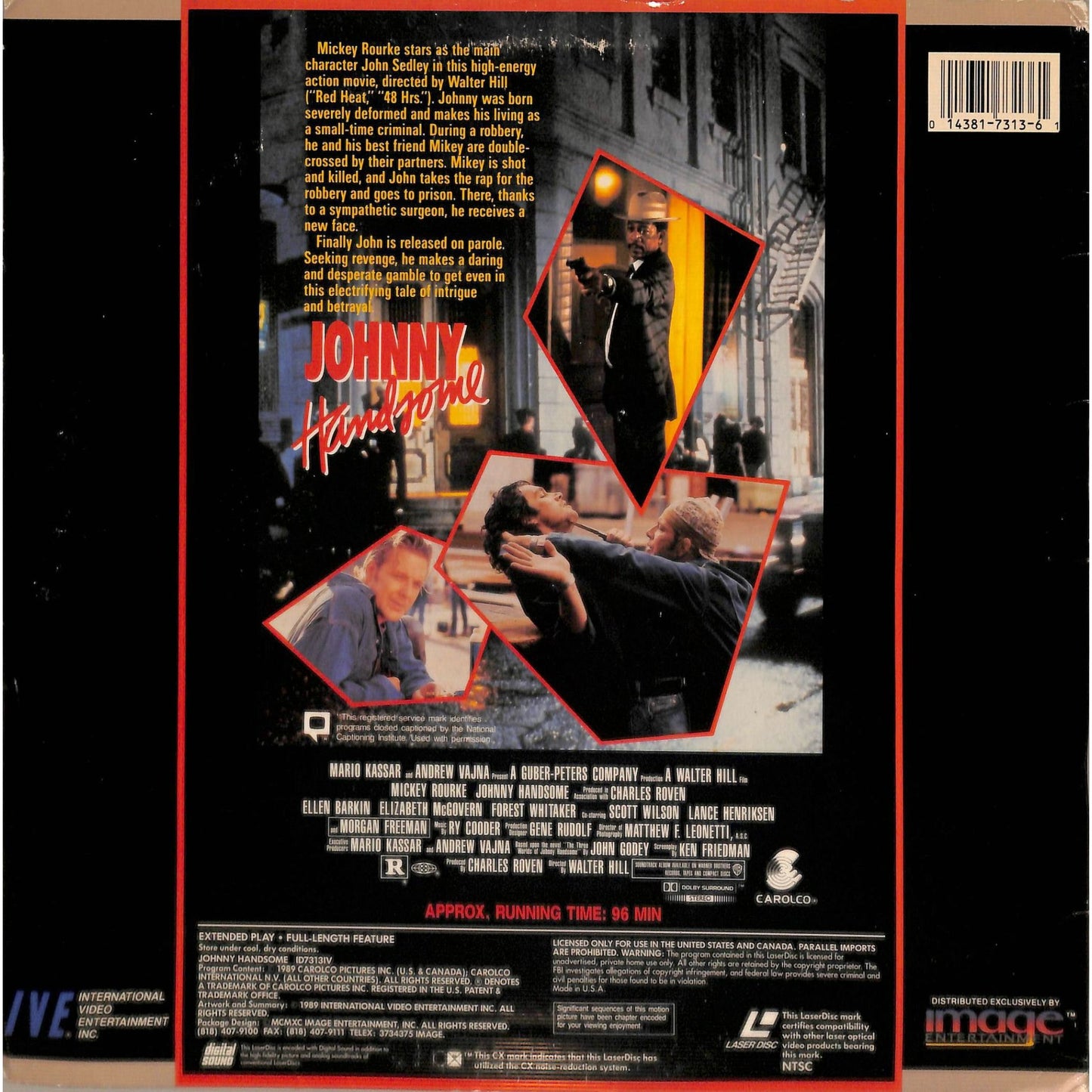 Johnny Handsome (1989) Laserdisc