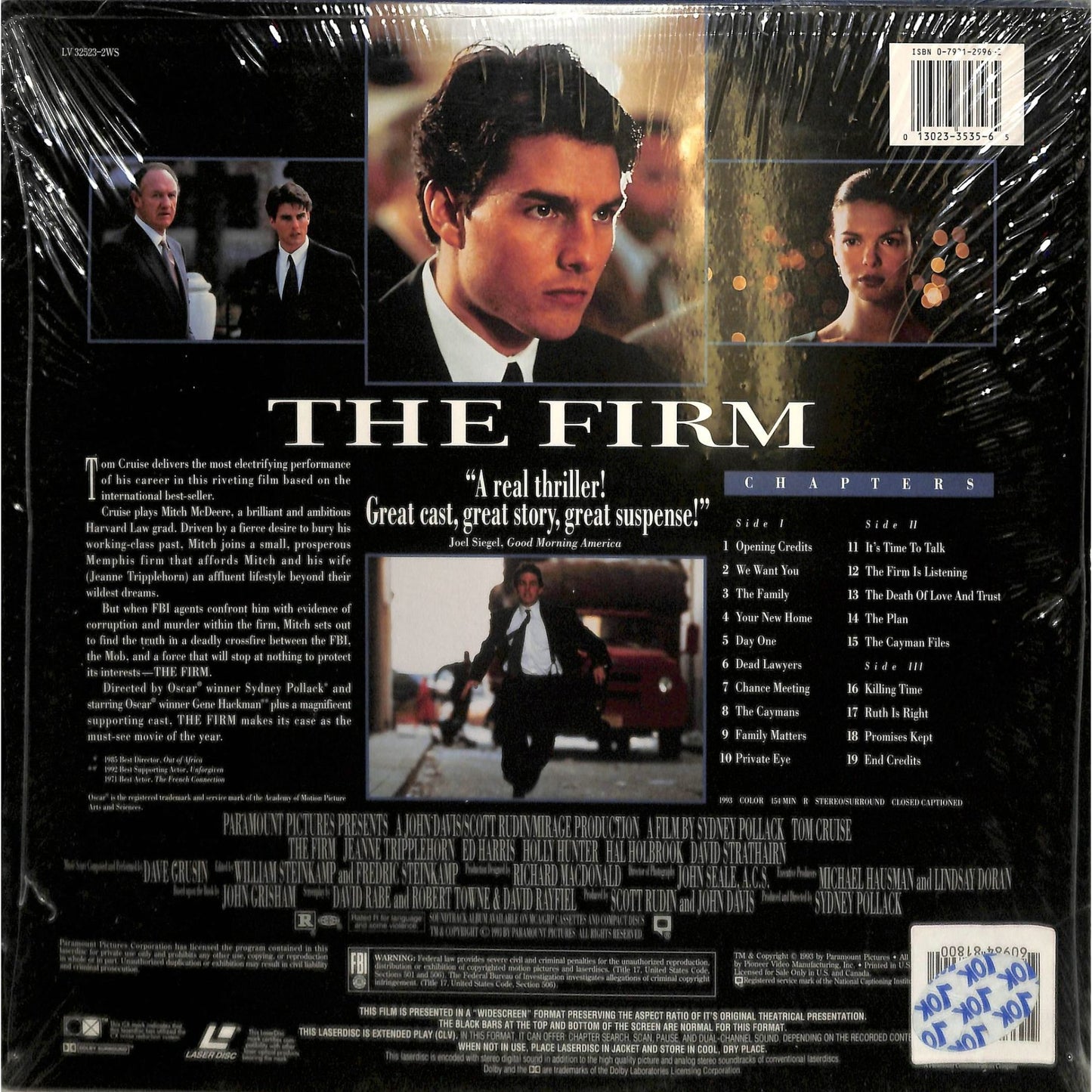 The Firm (1989) Laserdisc