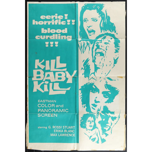 Kill, Baby... Kill! (1966) Original Movie Poster 27x41