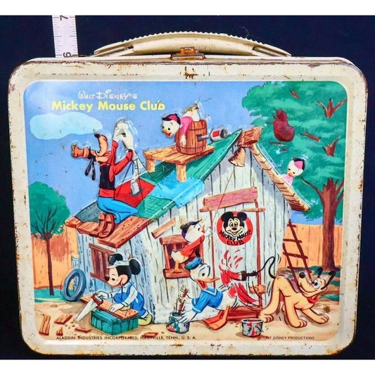 Vintage Metal Mickey Mouse Club Lunchbox