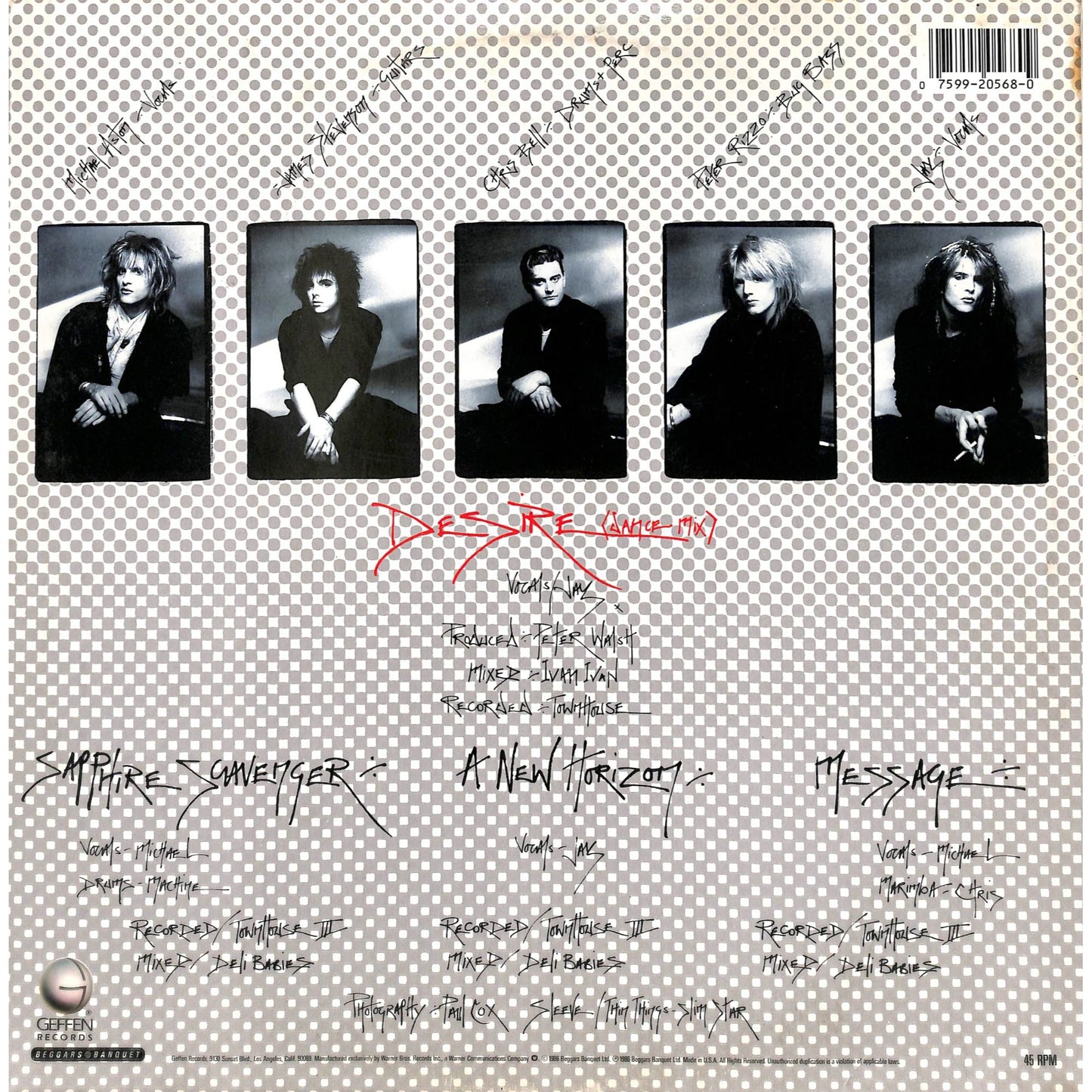Gene Loves Jezebel Desire (Come and Get It) (1986) 075992056809