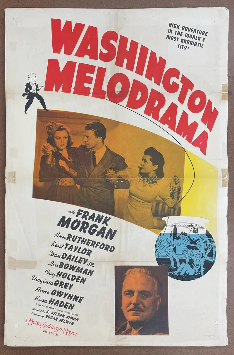 Washington Melodrama (1941) 27x41 One Sheet Movie Poster Frank Morgan 1940s MGM