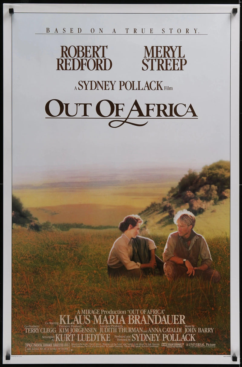 Out of Africa 1985 Original USA One-Sheet Movie Poster Redford Streep Pollack