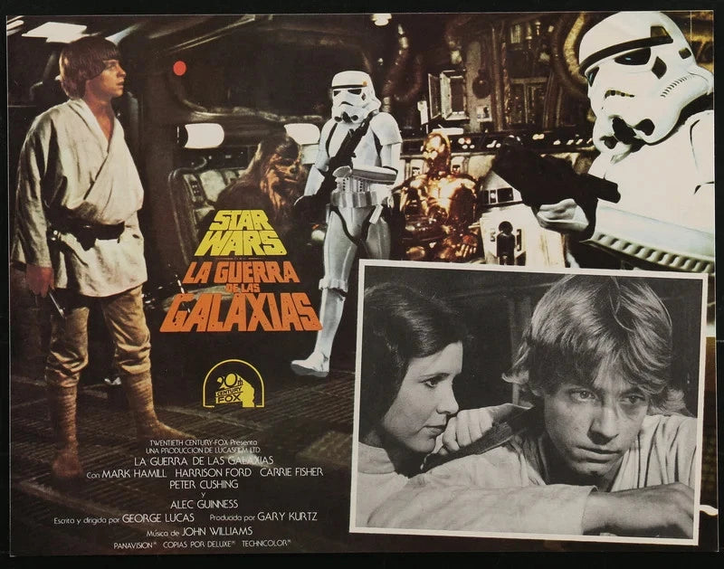 Star Wars 1981 Original Mexican Lobby Card 12x15.75 Luke Leia Chewbacca