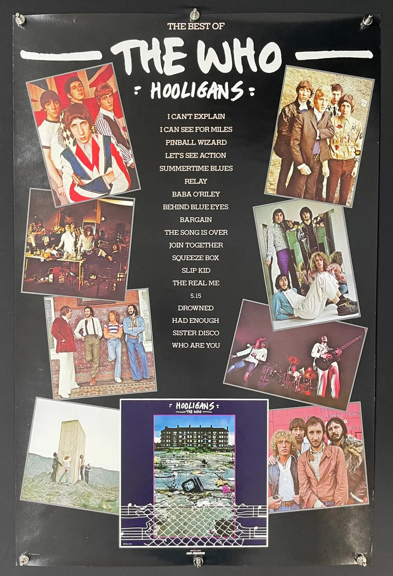 The Who Hooligans Best Of Album Promo Poster MCA Records 1981 23x33