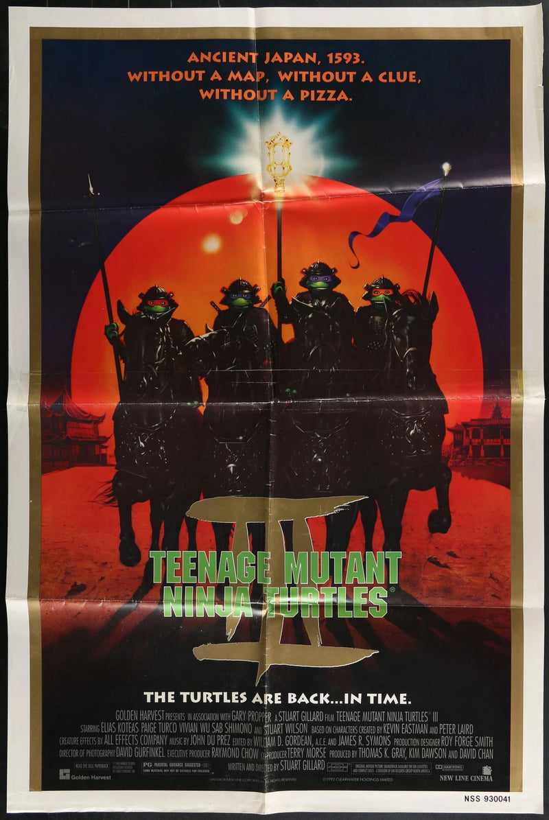 Teenage Mutant Ninja Turtles III (1993) Original One Sheet Poster 27x41