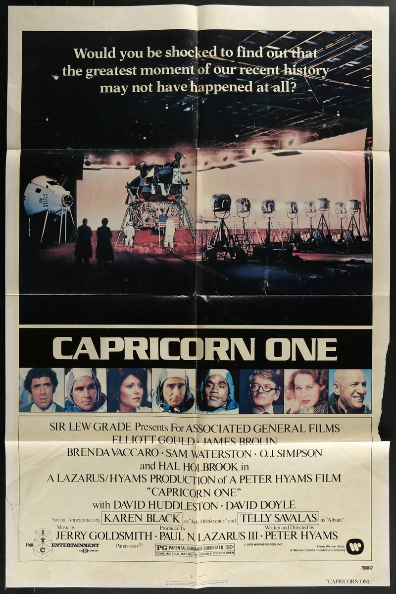 Capricorn One 1978 Original Sci-Fi Thriller Movie Poster 27x41 Folded