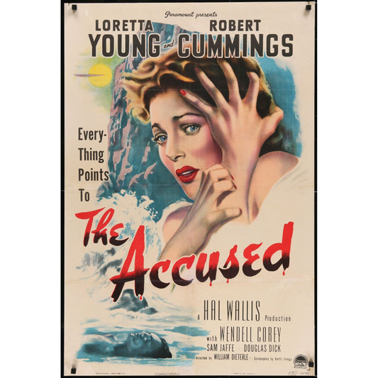 THE ACCUSED (1949) Original Theatrical 1-Sheet Movie Poster 27x40 Loretta Young