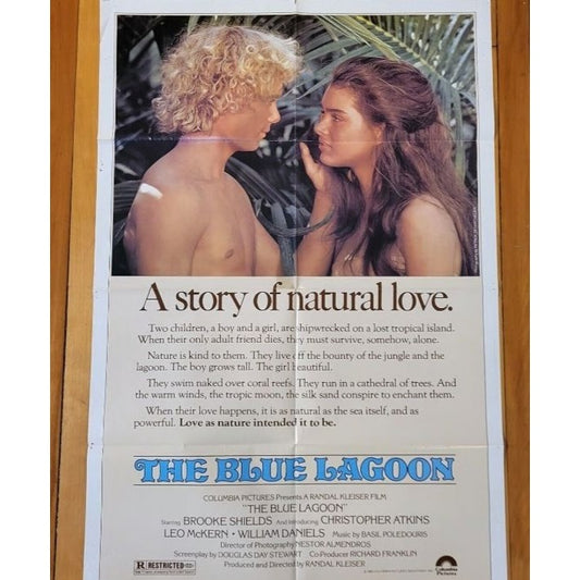 The Blue Lagoon (1980) Original Movie Poster 27x41 Foled Brooke Shields