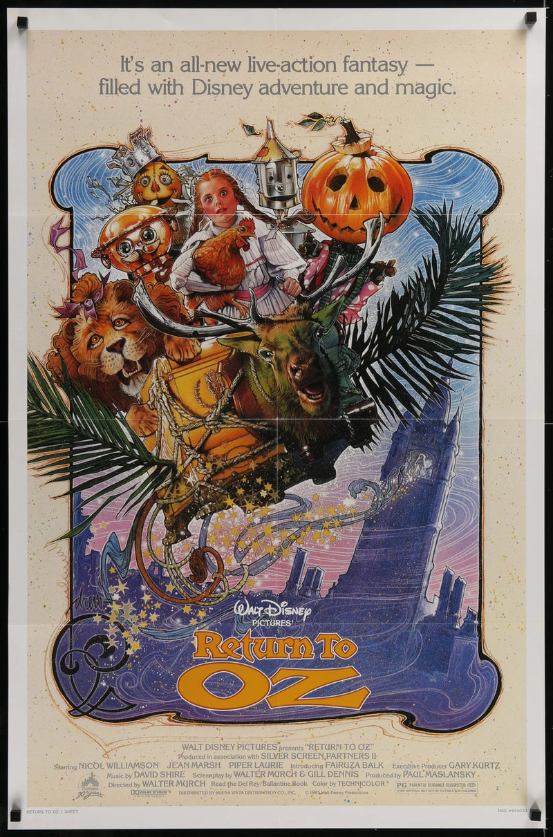 Return to Oz 1985 Original 27x41 Folded Disney Fantasy Movie Poster