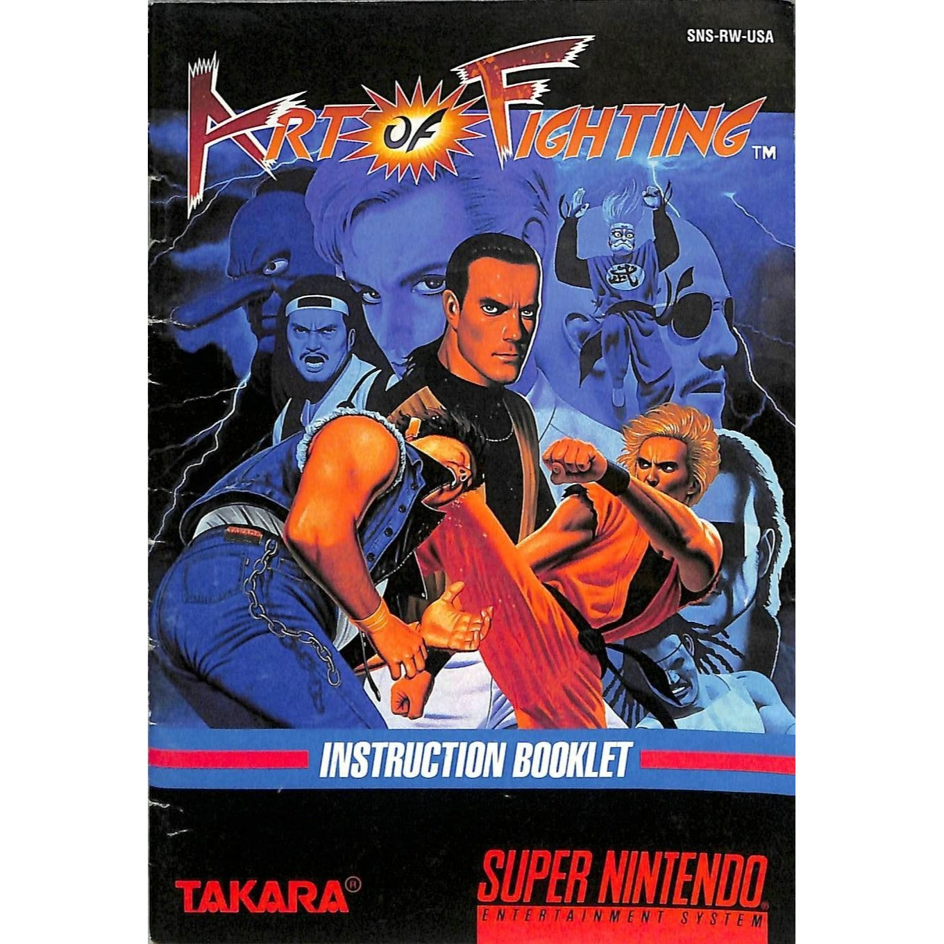 Art of Fighting (1993) Nintendo SNES Cartridge + Manual