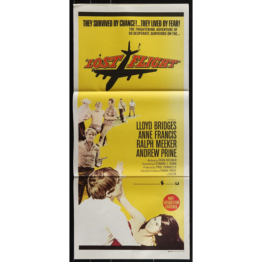 Lost Flight (1970) Original Australian Daybill Movie Poster Folded 13x30