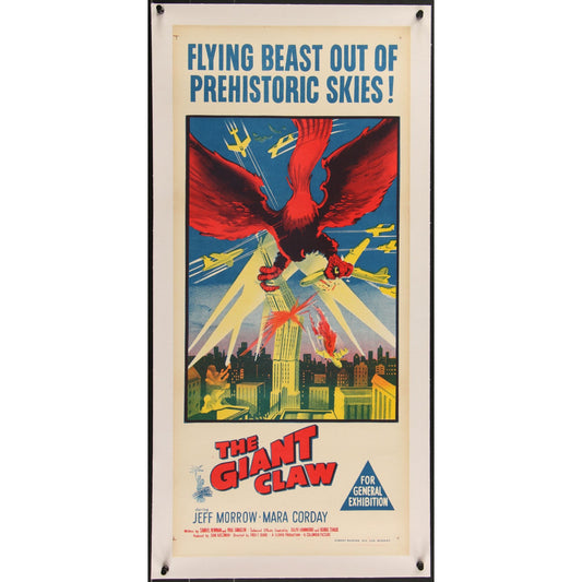 Giant Claw (1957) Aust Daybill Linenbacked Movie Poster 13 1/2x30