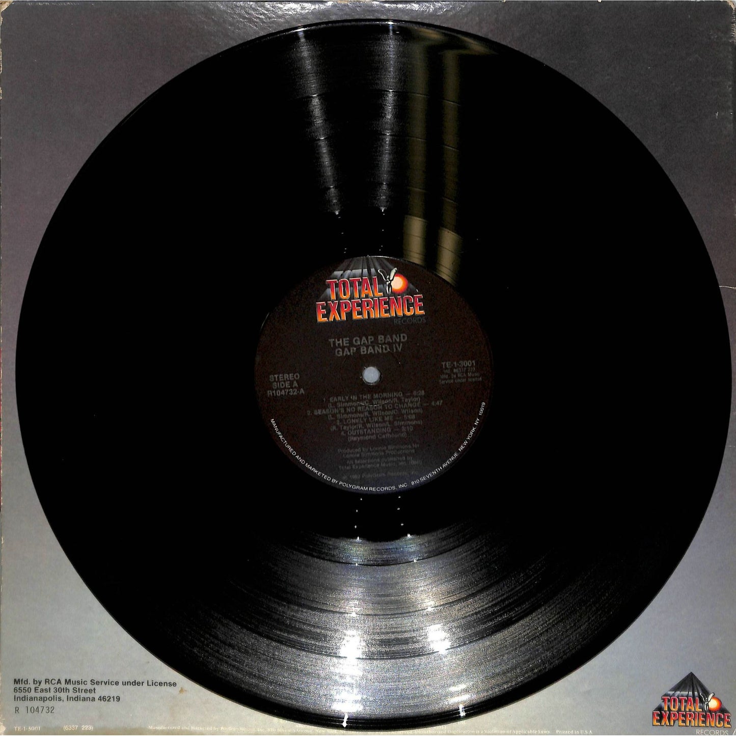 Gap Band IV (1982) Vinyl Record TE-1-3001