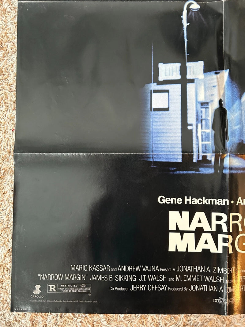 Narrow Margin (1990) Orig. Movie Poster One-Sheet 27x40 Folded Gene Hackman BP89