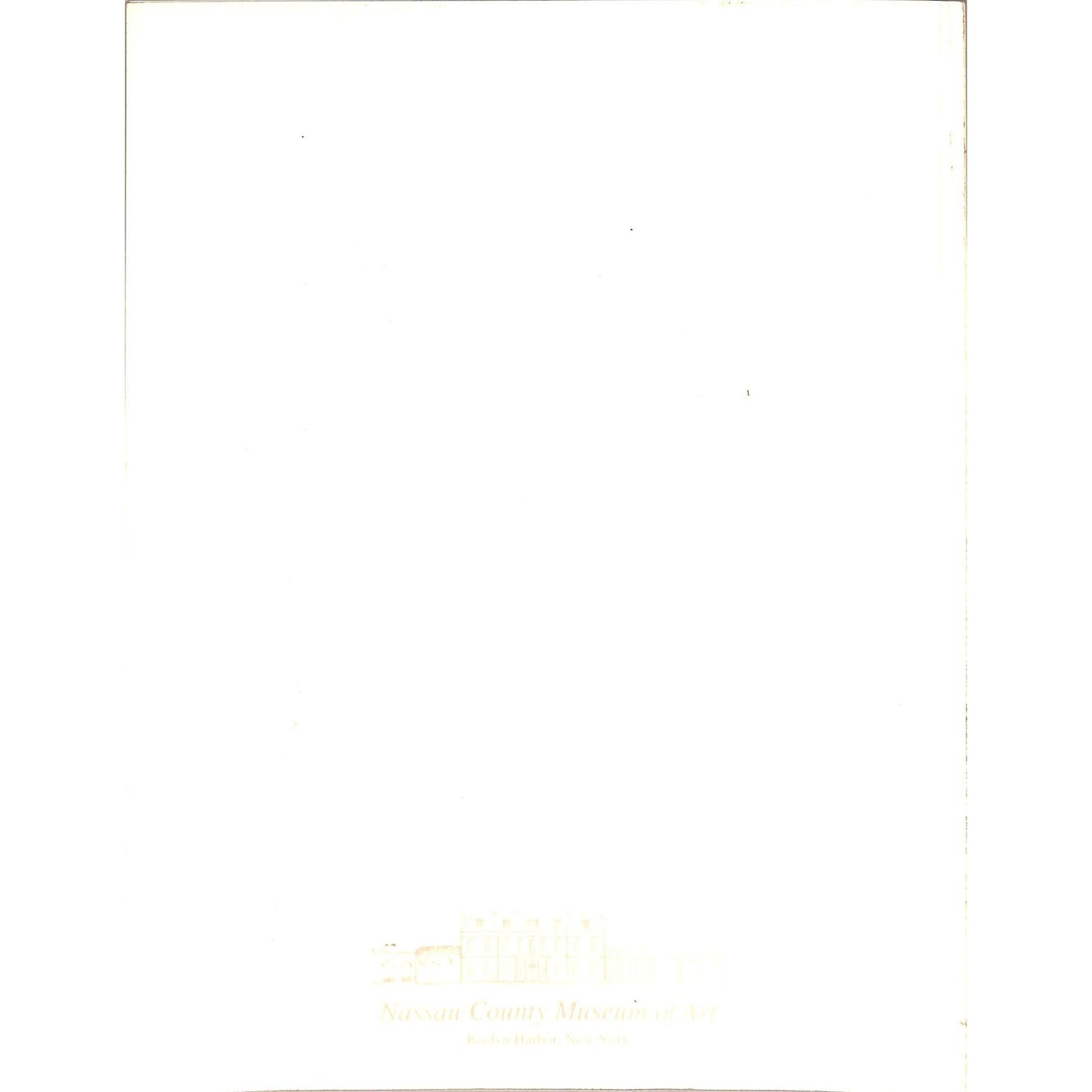 Nassau County Museum of Art August 16-November 15th, 1992