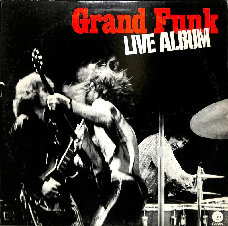 Grand Funk Railroad Live Album 2LP 1970 Capitol SWBB 633 Poster VG+ Vinyl