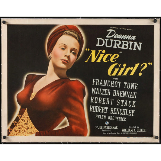 NICE GIRL? (1941) Original Linenbacked Half-Sheet Movie Poster 22" x 28"