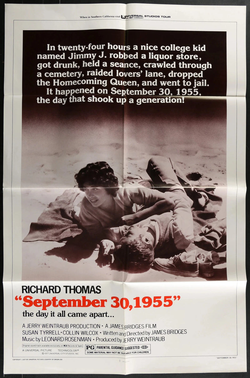 September 30, 1955 1977 Original Movie Poster 27x41 Richard Thomas Drama