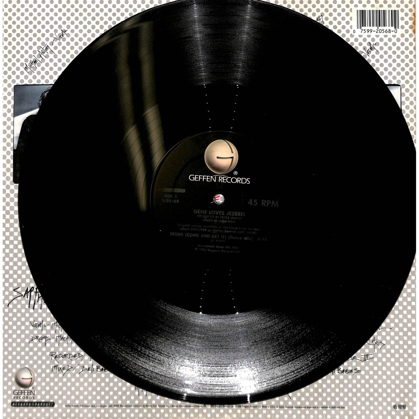 Gene Loves Jezebel Desire (Come and Get It) (1986) 075992056809