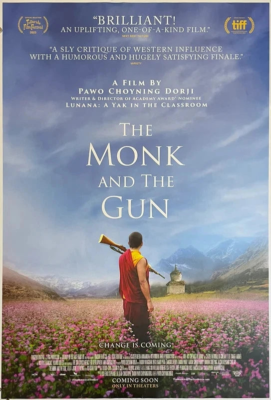 The Monk and the Gun 2023 Original Movie Poster 27x40 DS Pawo Choyning Dorji
