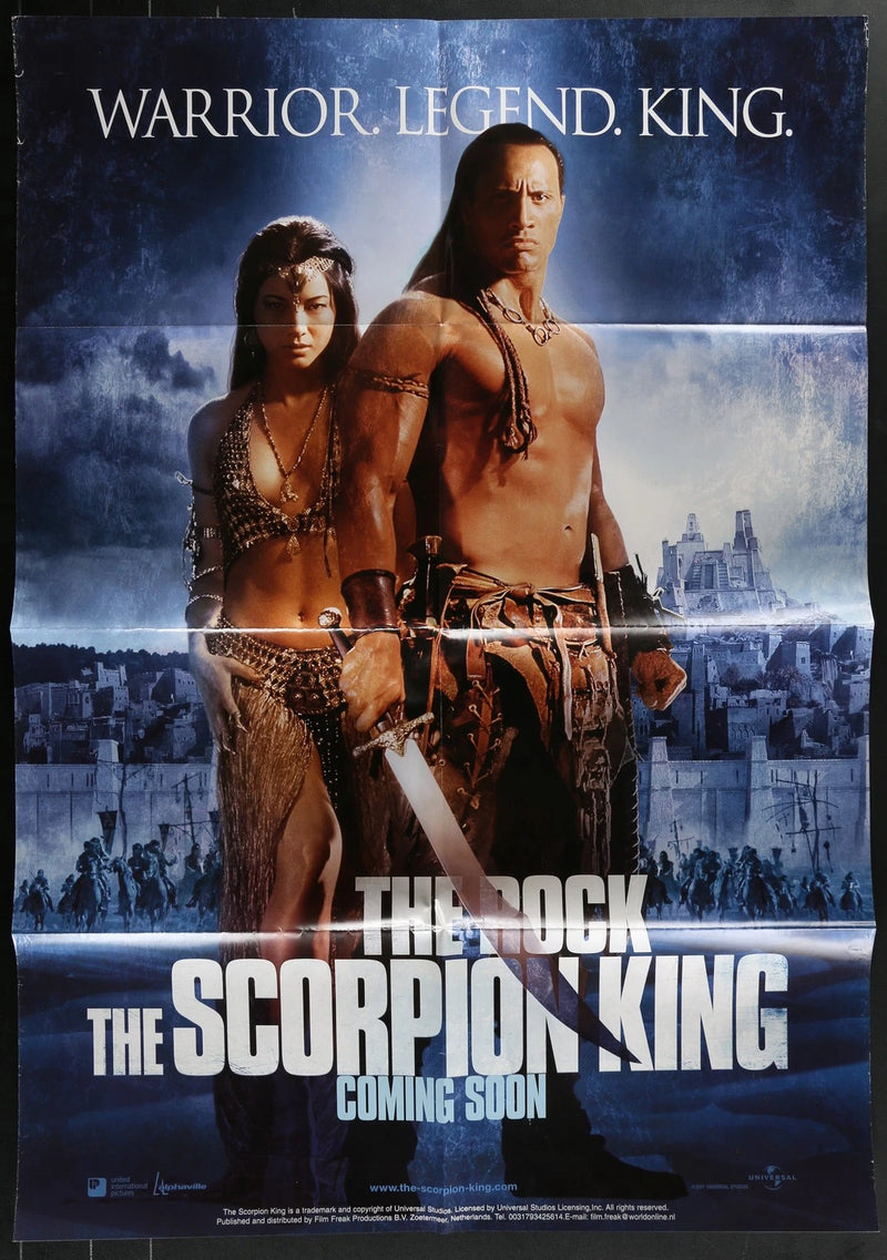 The Scorpion King 2002 Original Advance Movie Poster 27x40 The Rock Action