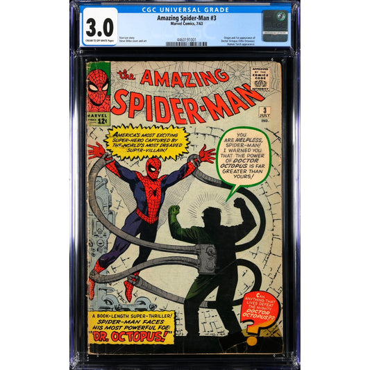 Amazing Spider-Man #3 (1963) CGC Graded 3.0 First Appearance Doctor Octopus!