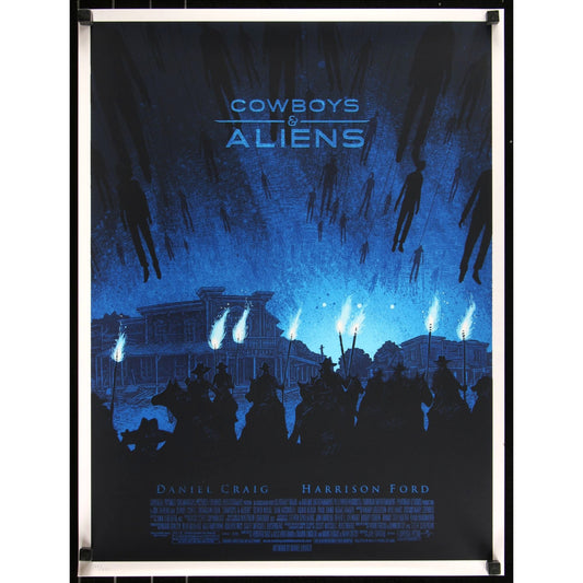 COWBOYS & ALIENS 18x24 Mondo art print poster #227/420 Daniel Danger 2011