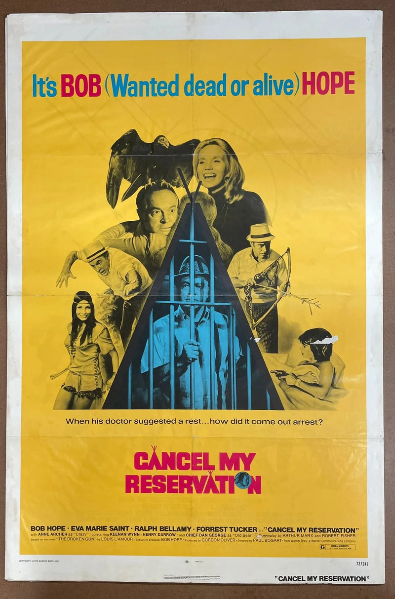 Cancel My Reservation 1972 Original US One Sheet Folded Movie Poster Bob Hope